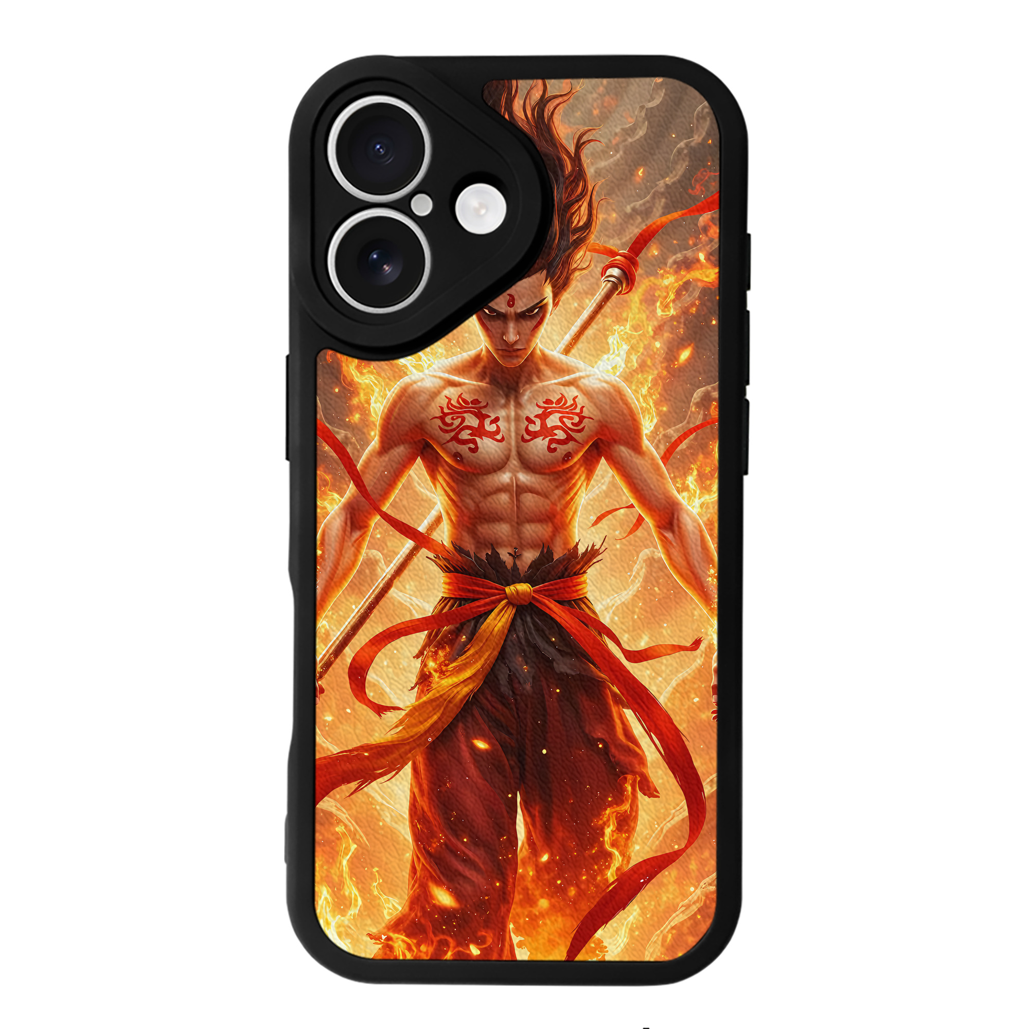 （画像用） Ne Zha 2 ナタ 魔童の大暴れ 【iPhone 16シリーズ対応】シリコンスマホケース（レザー調） 材質：シリコン